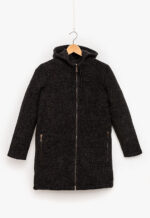 Langjacke mit Kapuze in Anthrazit