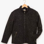 Klassische Stehkragenjacke in Anthrazit
