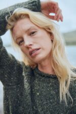 ARAN Brackloon Damen-Tweedpullover mit Rollkante – Bild 2