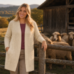 BERGWEG BASICS Zopfmuster-Cardigan aus Tiroler Bergschafwolle