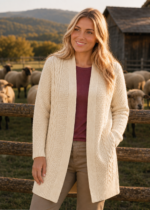 BERGWEG BASICS Zopfmuster-Cardigan aus Tiroler Bergschafwolle – Bild 2