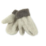 Fausthandschuh Wollflor hellgrau