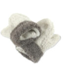 Fausthandschuh Wollflor hellgrau – Bild 2