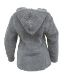 Damenjacke Schurwolle mit Kapuze grau – Bild 2