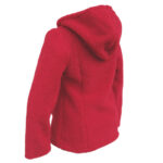 Damenjacke Schurwolle mit Kapuze rot – Bild 2