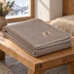 Weiche Kaschmir- und Merinowoll-Decke LUMA SOFT (Single) – Braun