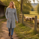 BERGWEG BASICS Strickmantel aus Tiroler Bergschafwolle