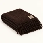 Woll-Bouclé-Plaid PARIS dunkelbraun – Bild 4